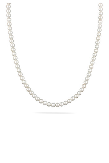 KUZZOI Náhrdelník Náhrdelník s perlami Muži Shell Core Pearls White 925 Sterling Silver 50 cm