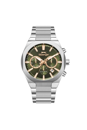 Slazenger Sl.09.2540.2.06 Steel Band Steel Case 10 Atm Water Resistant Metallic Color Men's Wristwatch