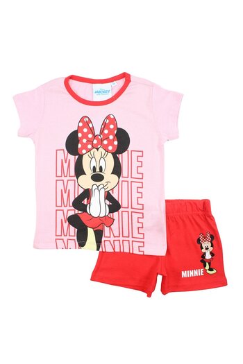 Minnie Mouse Pijamale copii cu maneca scurta, bumbac, multicolor, Happy, Minnie Mouse, Disney