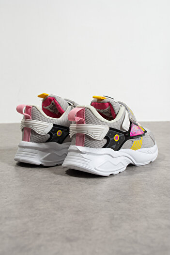 QBALVİN Children's Sneaker Quality Velcro and Lace-Up Flexible Comfortable Casual and Ergonomic Shoes