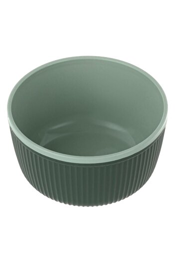 SHOPIENS Plastic Bowl Shopiens® Olive Green with Stripes, 520ml