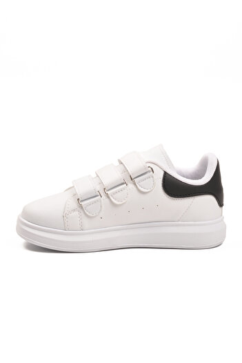 Aspor White Black Velcro Boys' Sneakers