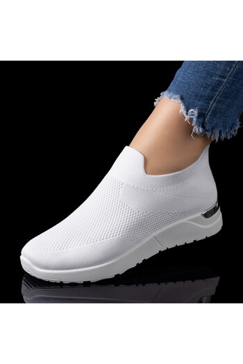 BMoD Women's white textile sports espadrilles MOD08522