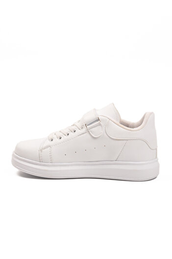 Aspor White Velcro Unisex Children's Sports Shoes