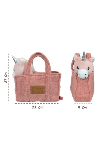 Perletti Be My Friend bag, Perletti, with removable plush unicorn, 22x27x9 cm