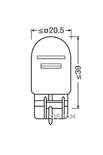 Osram Car bulb 7515, 12V, 21/5W, W3x16q socket, original