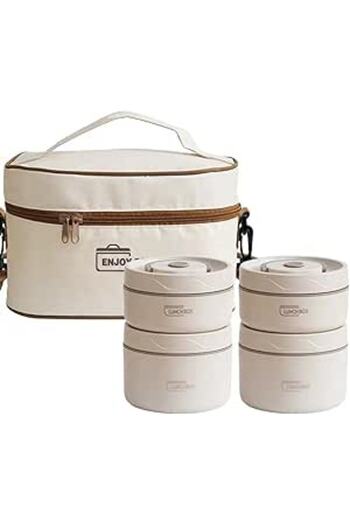 Generic TDOO Microwavable Thermal Lunch Box, Portable Insulated Lunch Containers With Bag, Leakproof Stackab