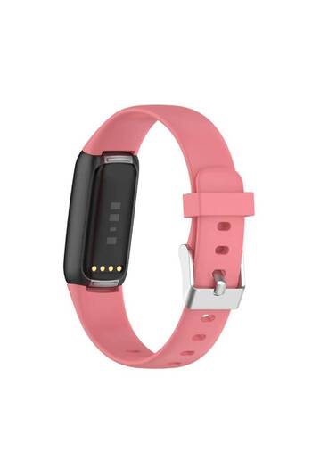 Edman Silicone Bracelet Strap for Fitbit Luxe, Size S, Pink