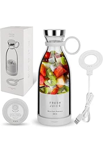 Generic COOLBABY Personal Size Portable Blender - Battery Powered USB Hand Blender With Cup (White)