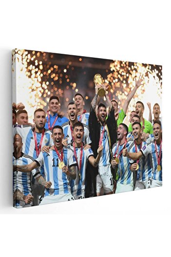 Tablou Canvas Lionel Messi with the Qatar team
