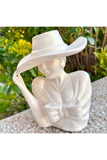 velve Venus Lady M Vase, Pearl White, 25cm, pearl white