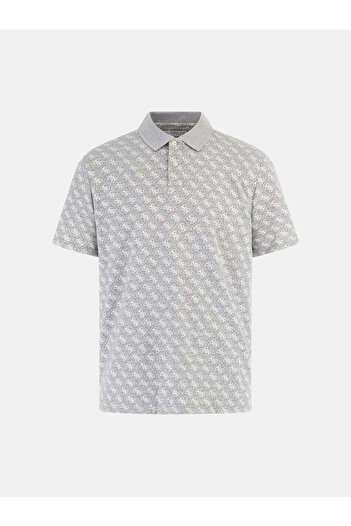 Guess Jacquard Erkek Gri Regular Fit Polo T-Shirt M5BP09K0911-FJ9E