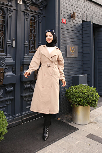 BELİZZİA Beige Trench Jeans
