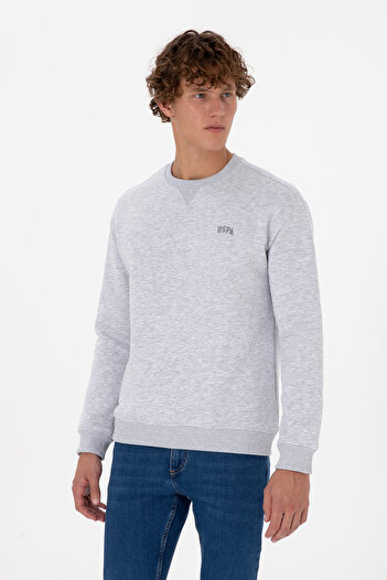 U.S. Polo Assn. Men's Light Gray Basic Sweatshirt 50313757-Vr001