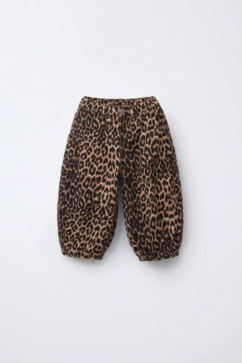 Daisy Dolly Girl's Leopard Patterned Baloon Jean