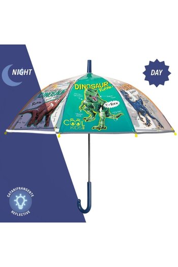 Perletti Manual umbrella, Perletti, transparent POE, with reflective elements, Cool Kids collection, 65 cm