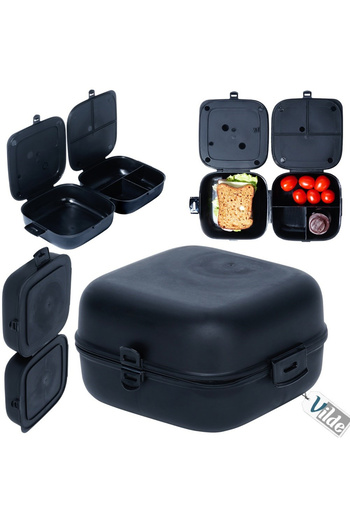 Vilde Compartmented Lunch Box 2x700ml black
