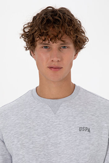 U.S. Polo Assn. Men's Light Gray Basic Sweatshirt 50313757-Vr001