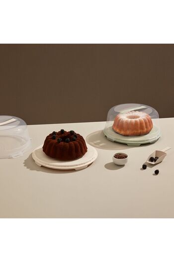 Se Yank Haus Cake Pastry Storage Container, Lockable Glass Transport Box Large Size