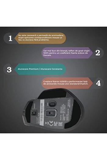 PadForce Mouse Feet for Razer Basilisk Mouse, smooth gliding, replacement mouse feet, Gaming, Office