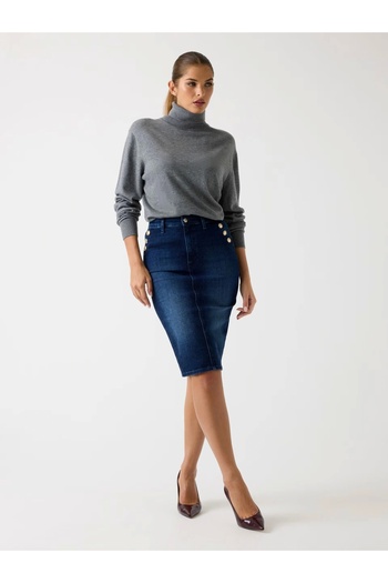 Guess Riley Women's Navy Blue Pencil Skirt W5Bd1Td0791-Nof4