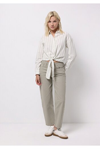 Colin's Barrel Fit High Waist Straight Leg Women's Green Pants