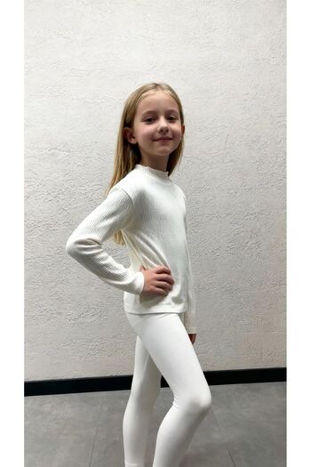 Gocoland Ribbed Fabric Long Sweatshirt