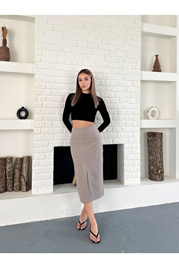 Femistik Women's Midi Length Premium Pencil Skirt