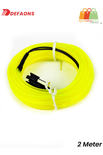 DEFAONS EL Wire Neon LED Strip Light for Car Interior Dashboard Door Ambient Glow 5M Green