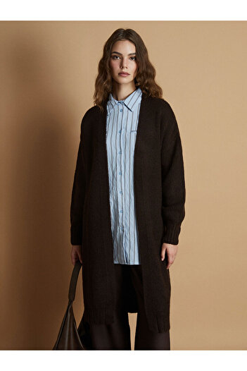 LC Waikiki Create Your Style from Uzg Store |   Shawl Collar Oversize Women's Knitwear Cardigan