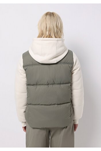Colin's Regular Fit Hooded Zippered Lined Women's Green Coat