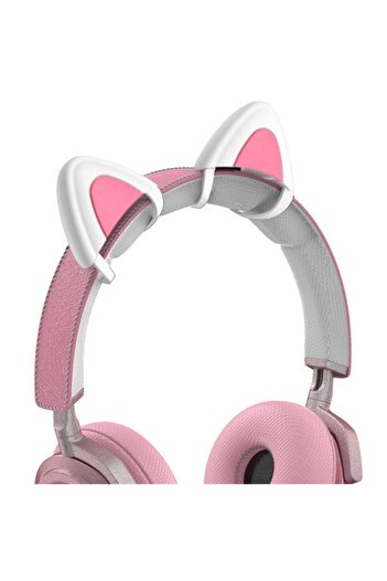 PadForce Cat Ears Over-ear headphones, On-ear Compatible with HypreX, Razer, Bose, universal fit - White