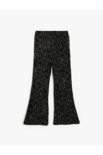 Koton Flared Leg Trousers with Elastic Waist