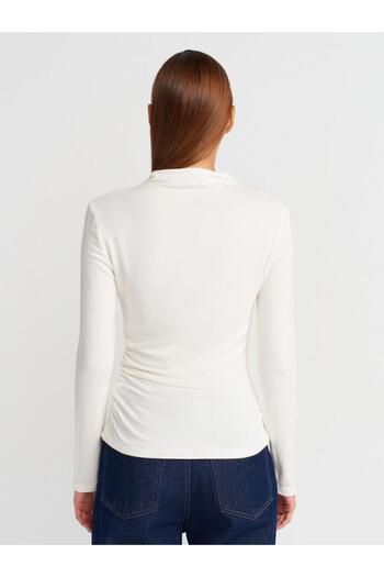 Dilvin 32139 Drawstring Long Sleeve Top