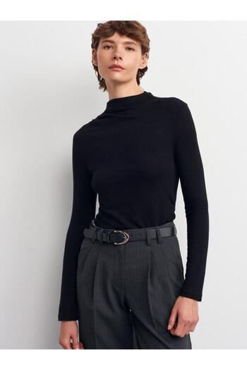 Dilvin 32139 Drawstring Long Sleeve Top