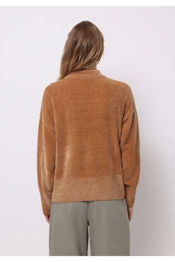 Colin's Regular Fit Round Neck Plain Women's Beige Sweater