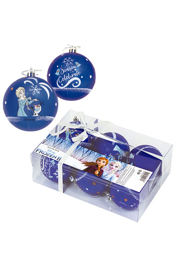 Frozen Set 6 globuri 8cm Craciun albastre