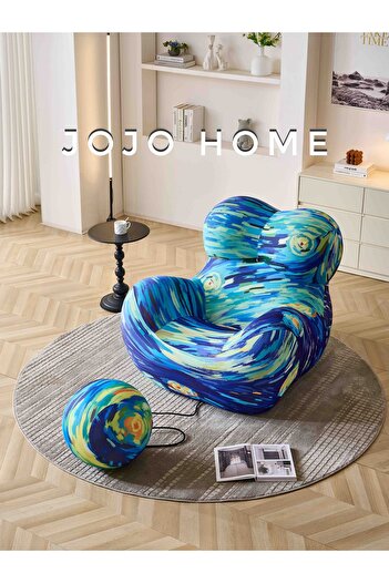JOJO HOME Mama Bear Premium Armchair, Blue, 100x120x92cm