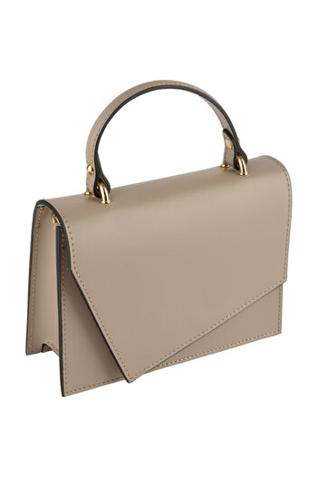 AZZURA Geanta Grace, din piele 100% naturala taupe deschis