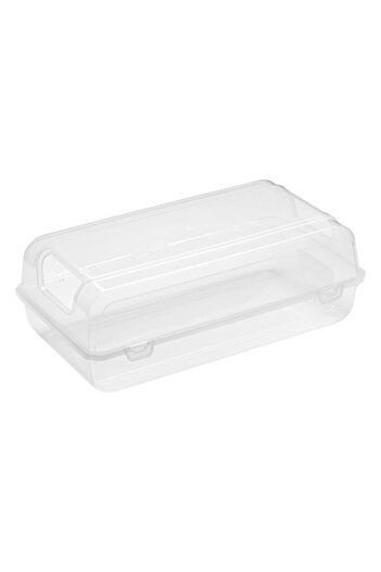 SHOPIENS Plastic Shoe Storage Box Shopiens®, Transparent with Ventilation Holes, 35.3x20.6x12.6 cm