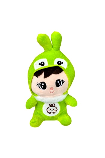 velve Plush toy for children, Baby Rabbit, Height 37, Green