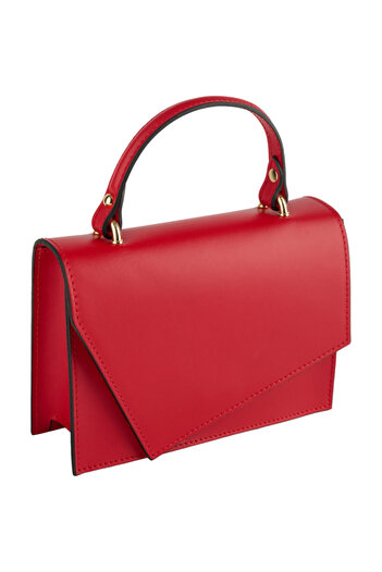 AZZURA Grace bag, made of 100% natural red leather