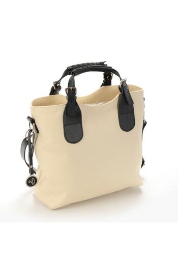 ANNA FELLINI Geanta dama piele, ANNA FELLINI, Cosulet Z mare, crem, 33x12x32 cm