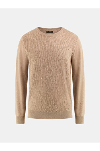 Guess Jamaar Men's Beige Wool Blend Knitwear M5Br08Z0432-H184