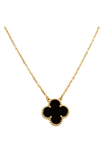 ElectraStore Black Flower Necklace