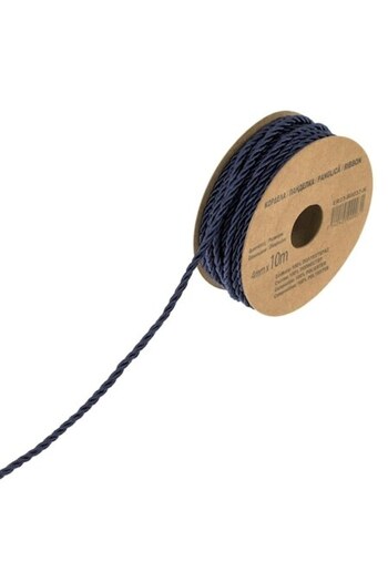 SHOPIENS Blue Twisted Ribbon for DIY Creations and Easter Decorations, 4mm x 10m, Polyester