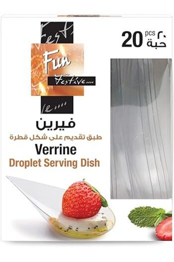 Generic Fun® Verrine Droplet Mini-Serving Dish Plastic Appetizer Spoons, Desserts and Appetizers Dishes Ser