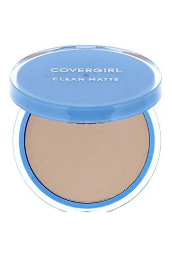 covergirl Clean Matte Pressed Powder– 525 Buff Beige,10g| Shine-Free, Lightweight,Buildable (Packaging Varies)
