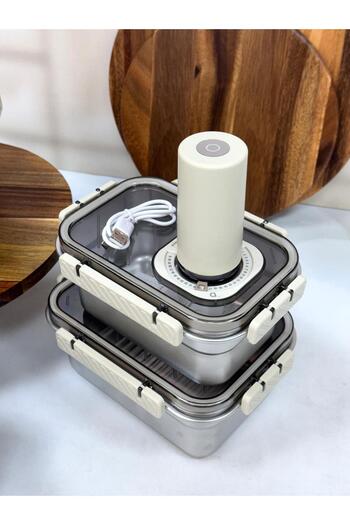 AROW Trust Vacuum Machine-Made Steel Storage Container Set Tkebt Single Color