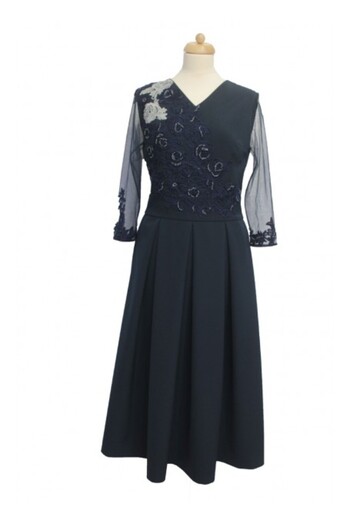 Tyana Art Navy Blue Gala Dress